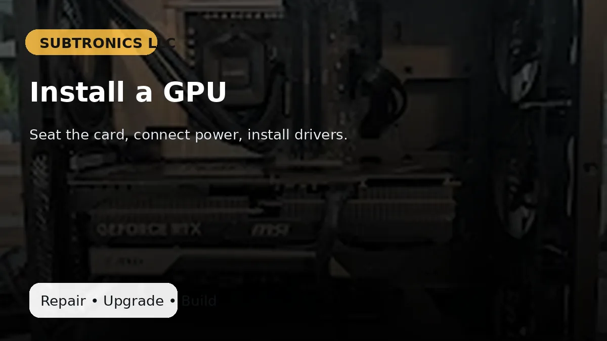 Graphics card installation tutorial thumbnail